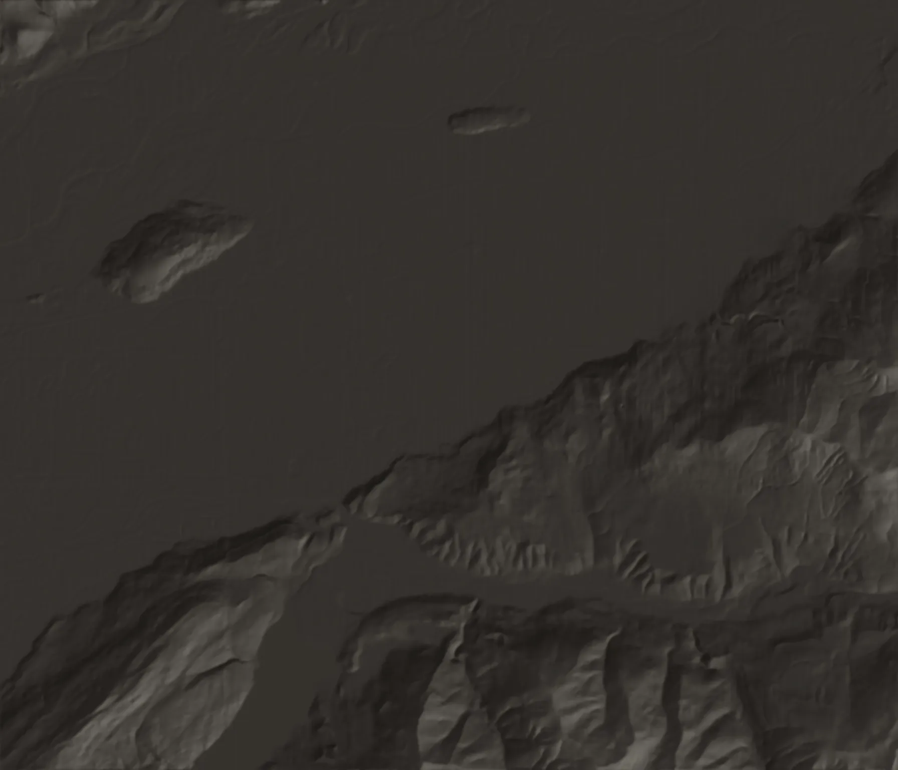 Relief map of Chilliwack, British Columbia, marking Downtown Chilliwack, Sardis, Vedder Crossing, Promontory, Rosedale and Yarrow