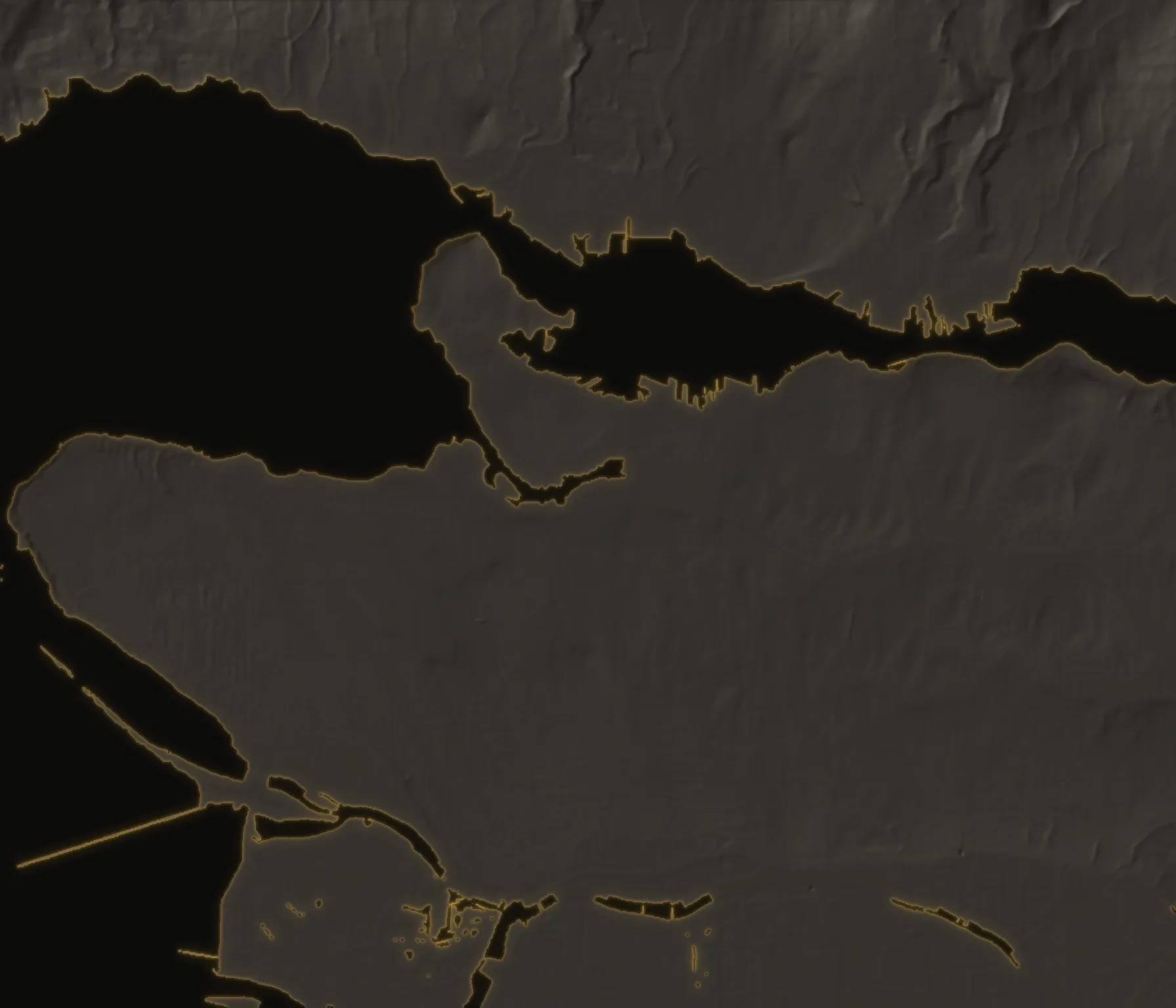 Shaded-relief map of the City of Vancouver and its surroundings, from Point Grey to Burnaby and from the North Shore to the Fraser River, built from public-domain elevation data, marking the Vancouver neighbourhoods we cover for electrical work.